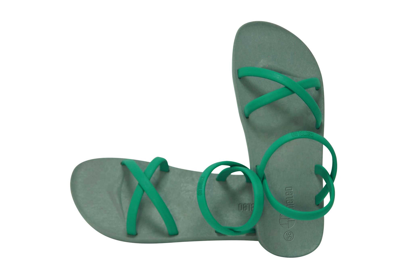 Cross Slim Grey Sole Green Strap
