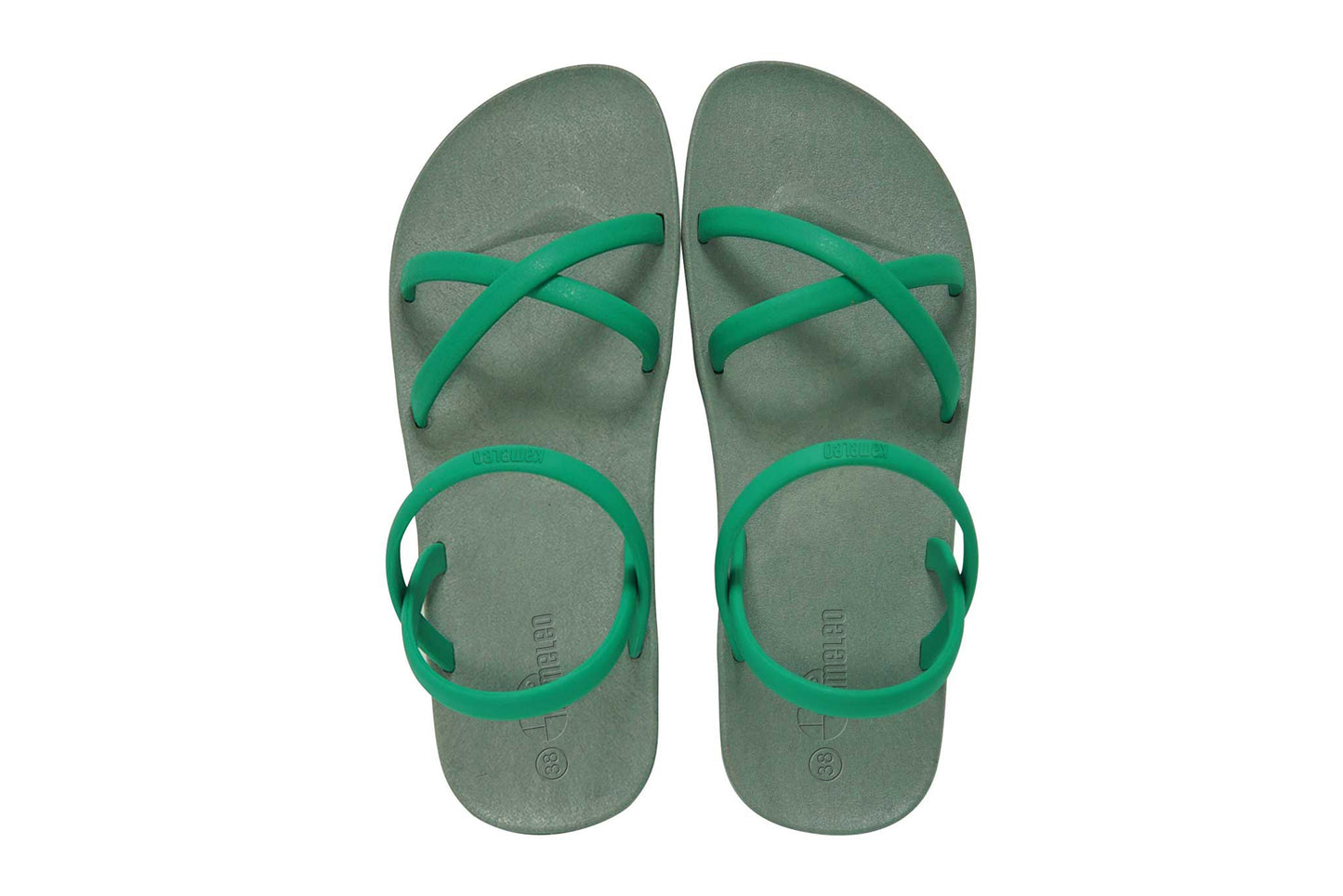 Cross Slim Grey Sole Green Strap
