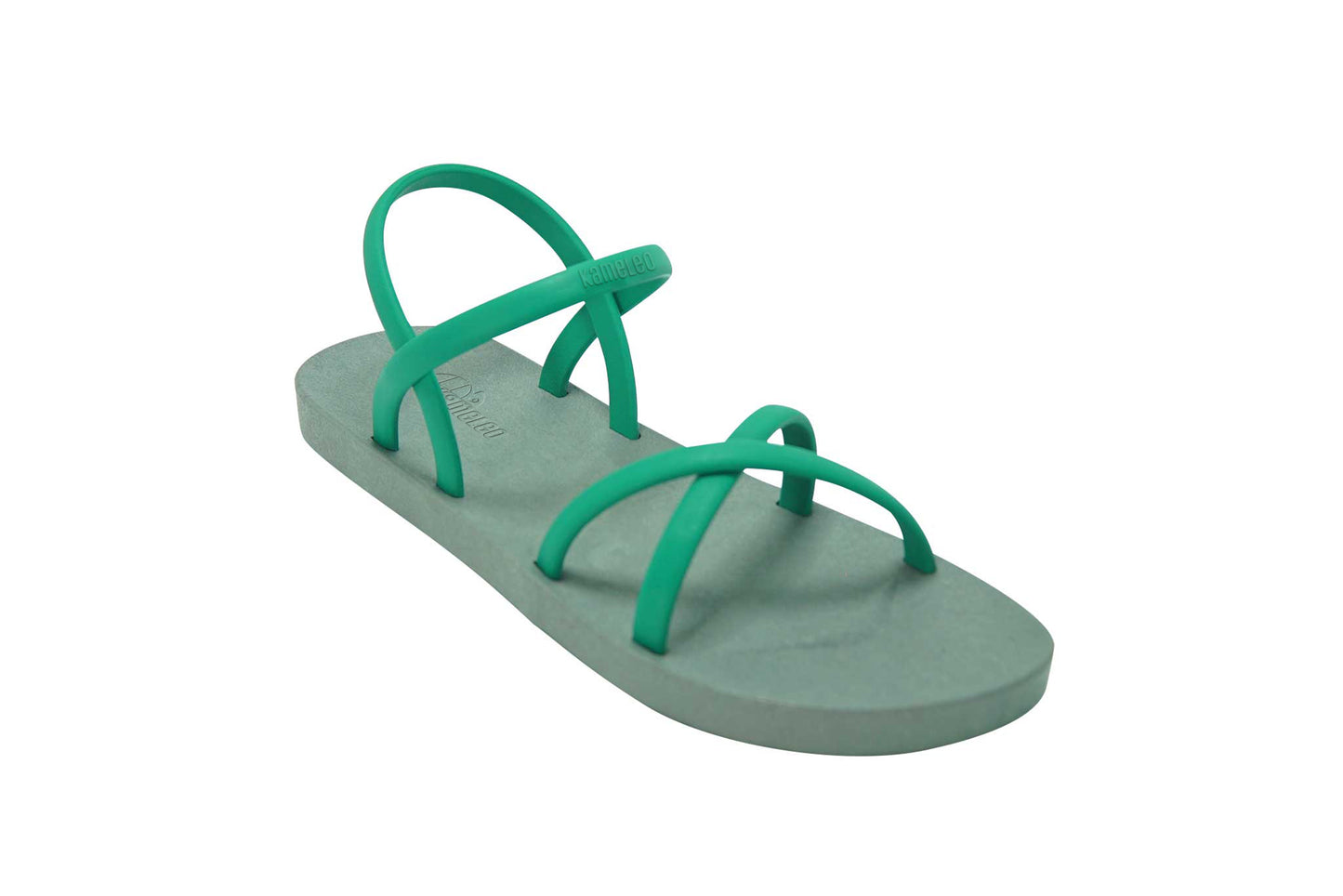 Cross Slim Grey Sole Green Strap