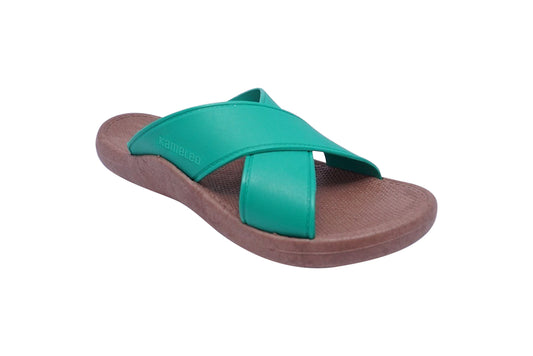 Crossy Brown Sole Green Strap