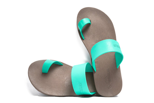 Pop Thumb Brown Sole Green Strap