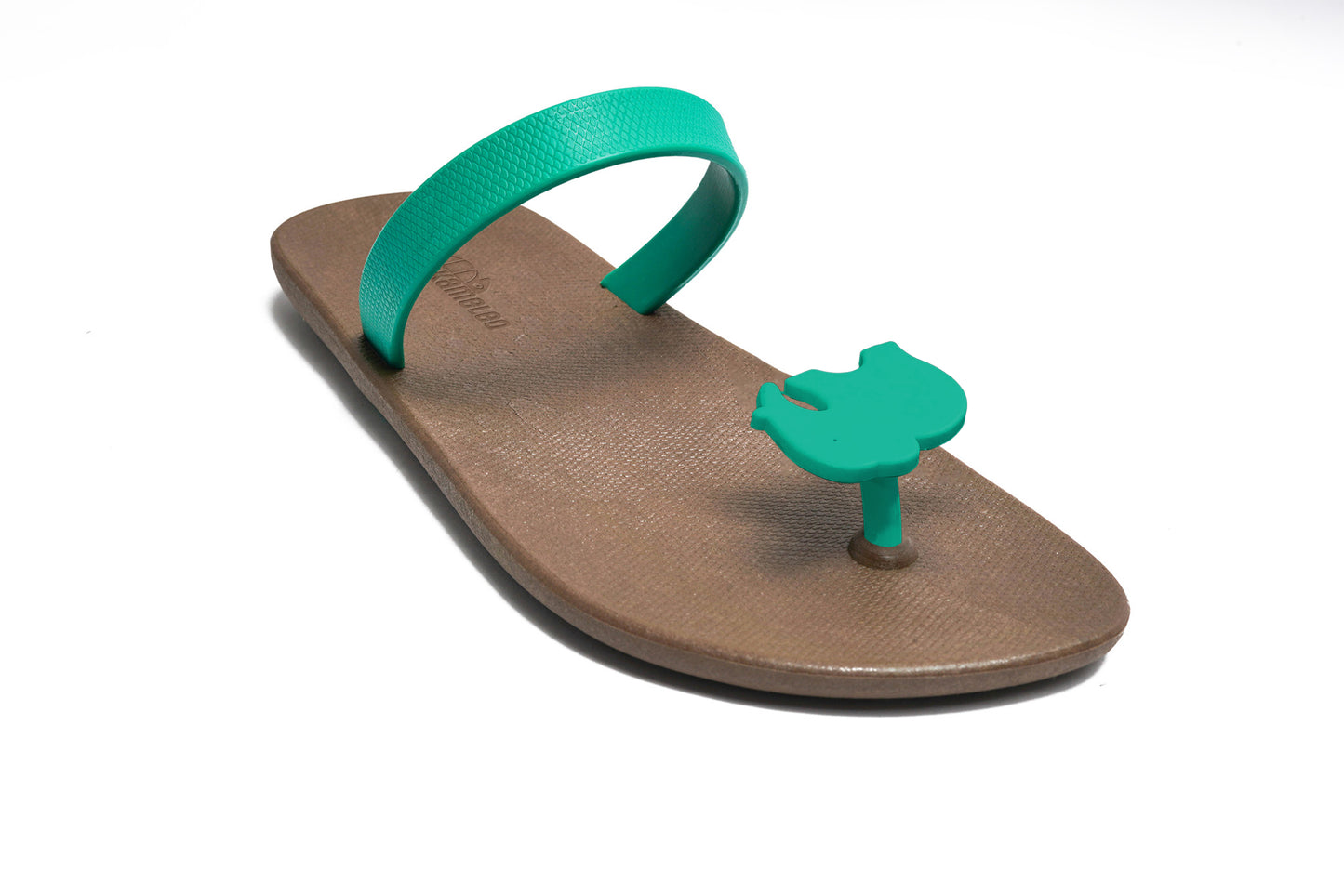 Poppi Ellie Black Sole Green Strap