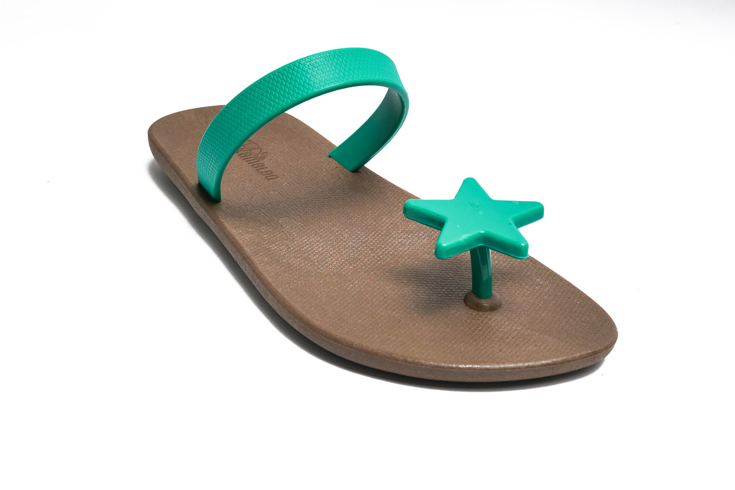 Poppi Star Brown Sole Green Strap
