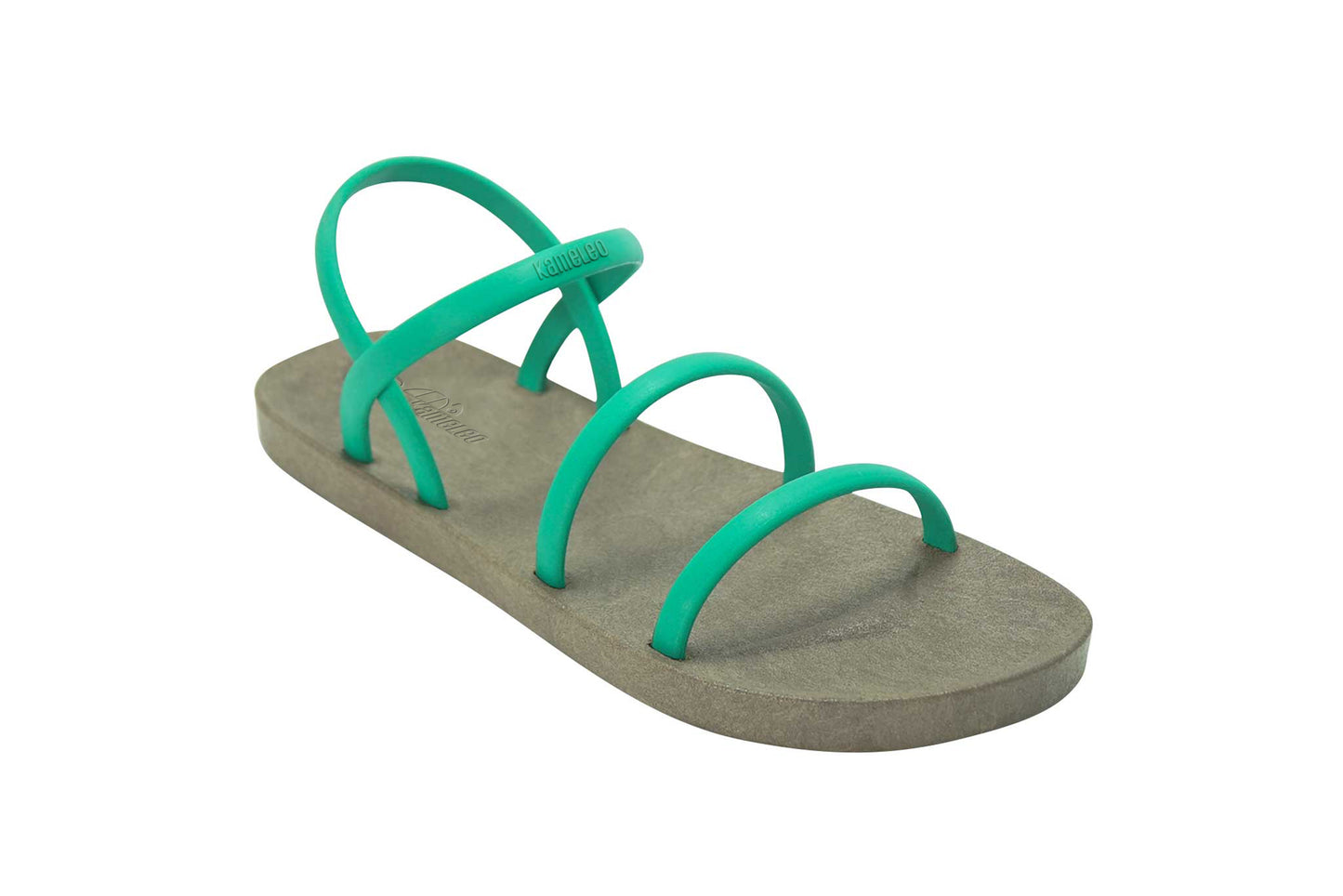 Twin Slim Brown Sole Green Strap