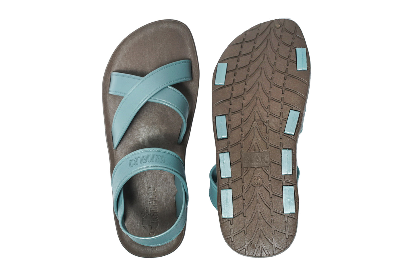 Cross Plus Kids Brown Sole Grey Strap