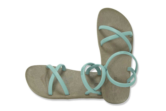 Cross Slim Brown Sole Grey Strap