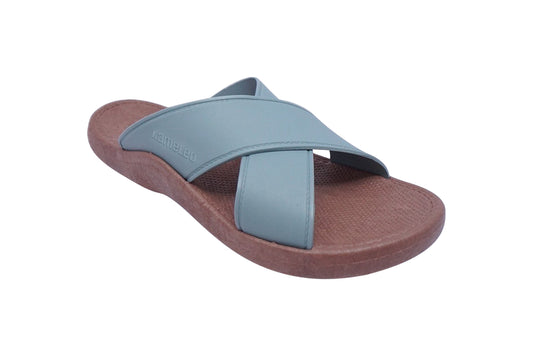 Crossy Brown Sole Grey Strap