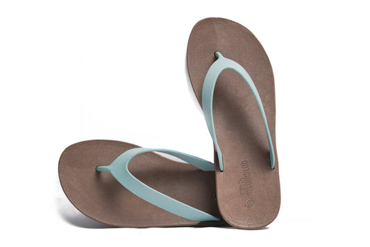 Flippy Brown Sole Grey Strap