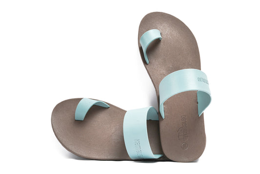 Pop Thumb Brown Sole Grey Strap