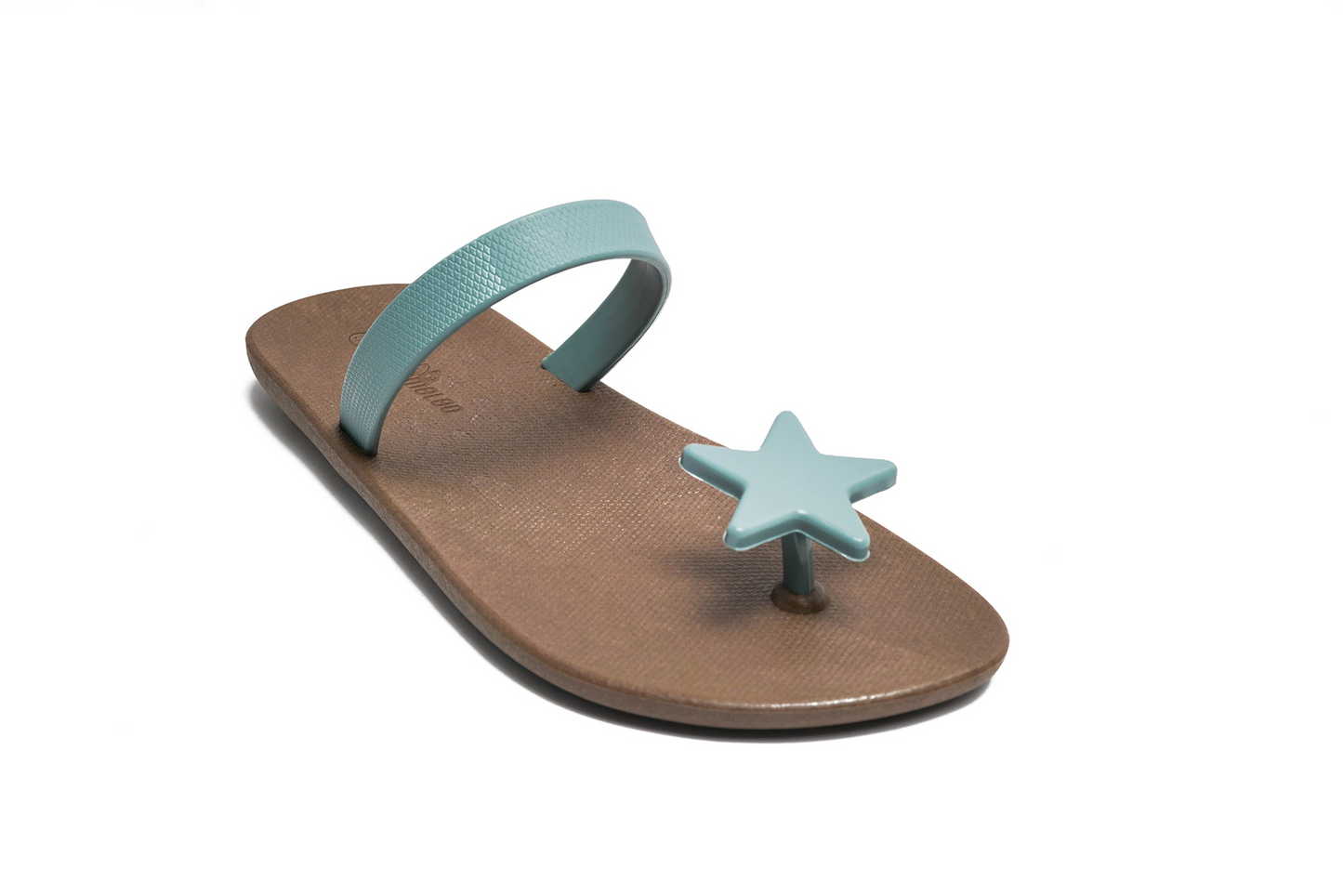 Poppi Star Brown Sole Grey Strap