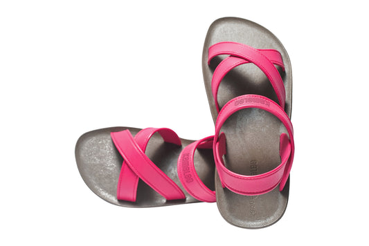 Cross Plus Kids Brown Sole Pink Strap