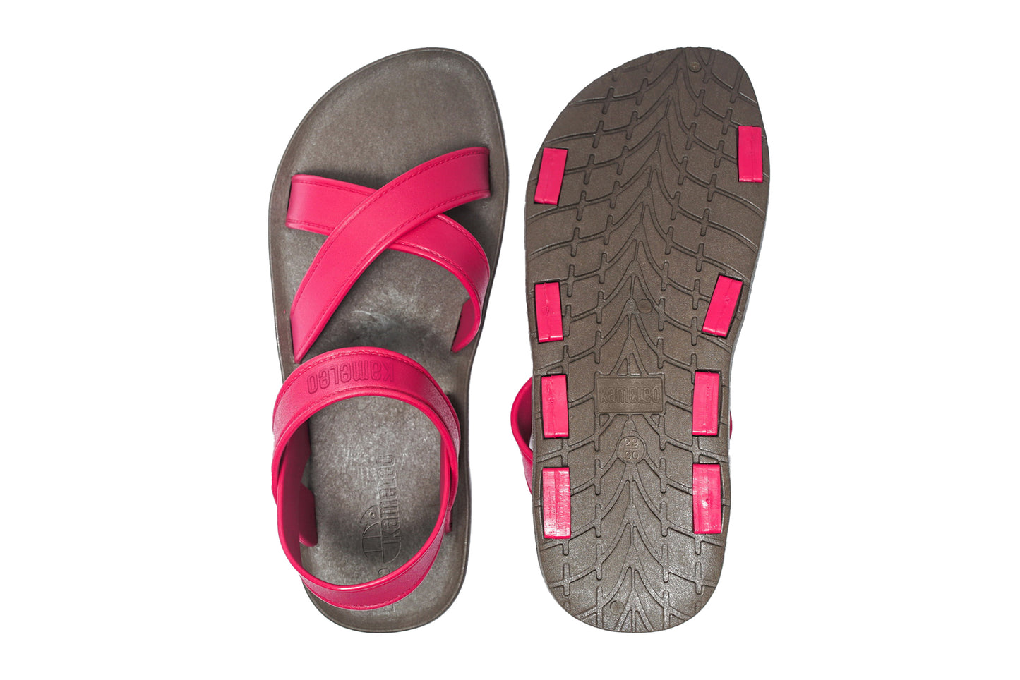 Cross Plus Kids Brown Sole Pink Strap