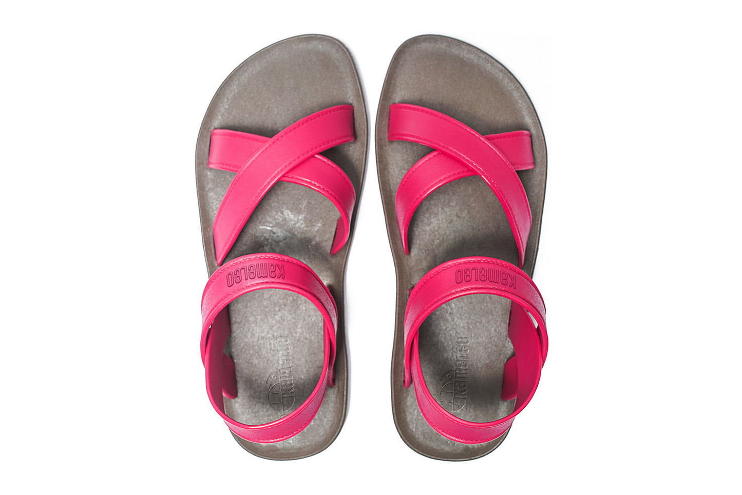 Cross Plus Kids Brown Sole Pink Strap