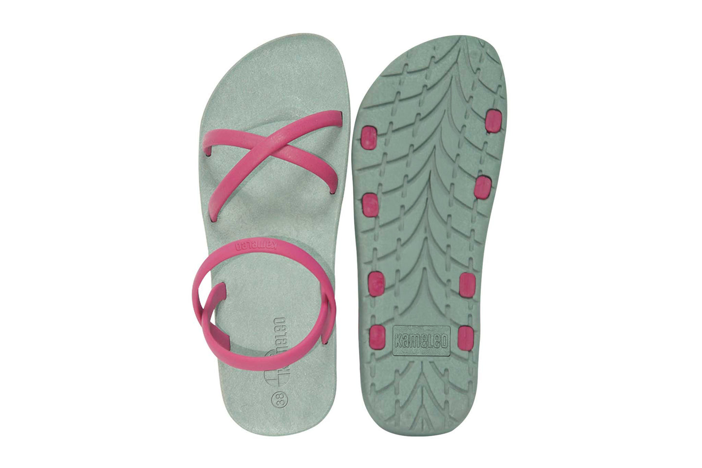 Cross Slim Grey Sole Pink Strap