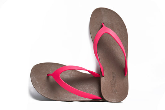 Flippy Brown Sole Pink Strap