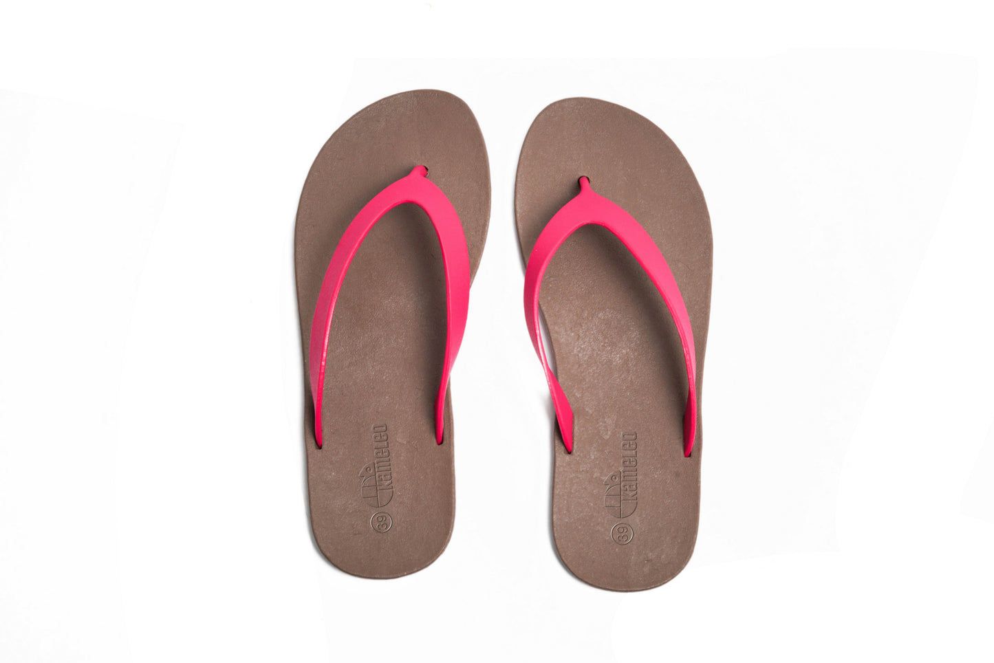 Flippy Brown Sole Pink Strap