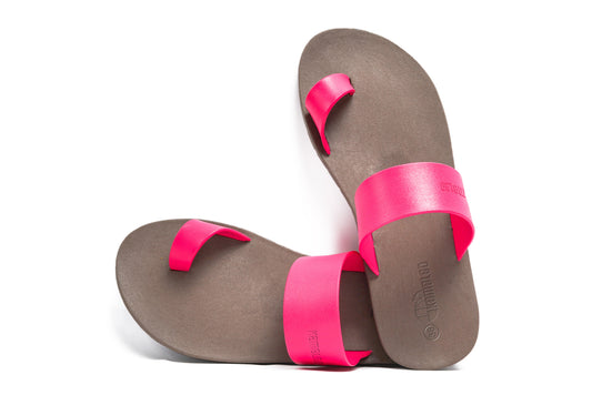 Pop Thumb Brown Sole Pink Strap