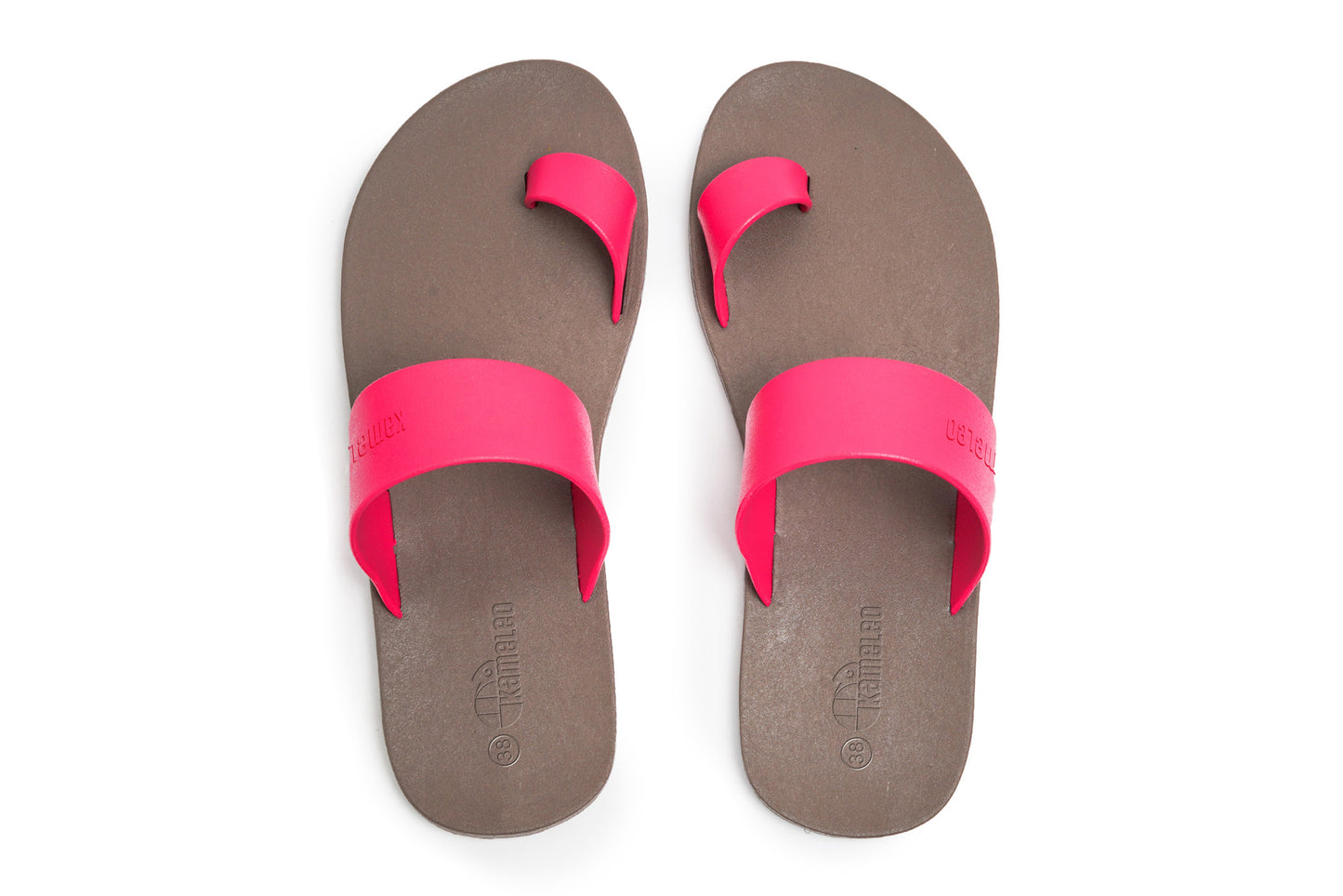 Pop Thumb Brown Sole Pink Strap
