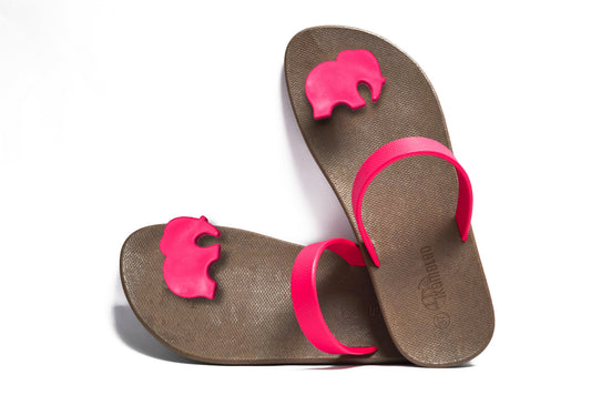Poppi Ellie Black Sole Pink Strap
