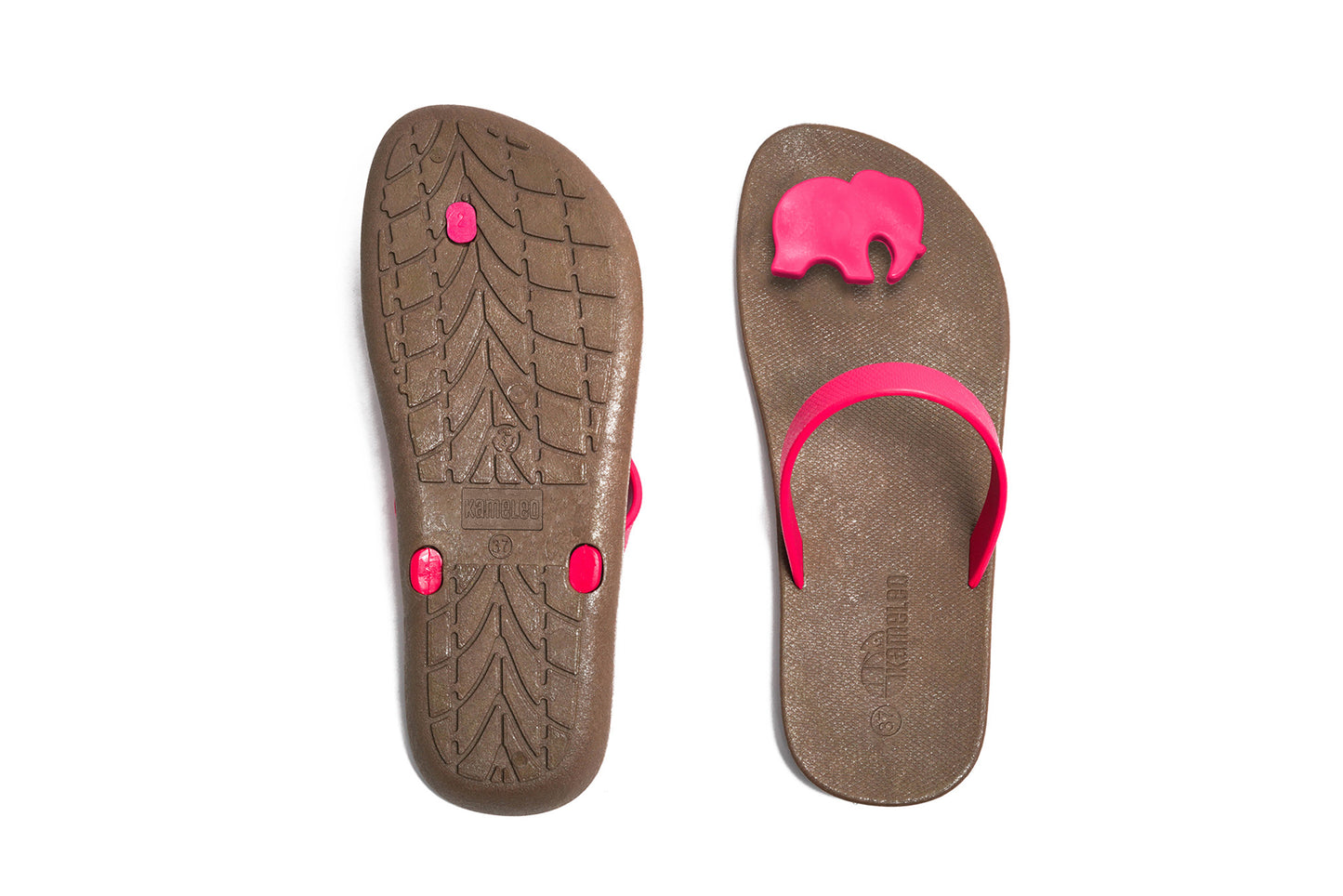 Poppi Ellie Black Sole Pink Strap