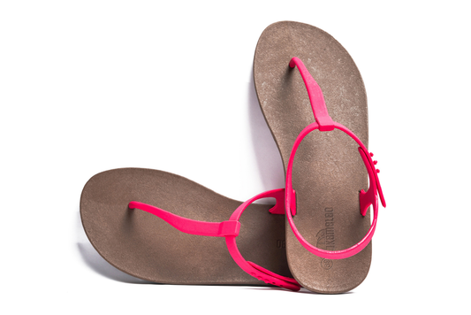 Saily Brown Sole Pink Strap