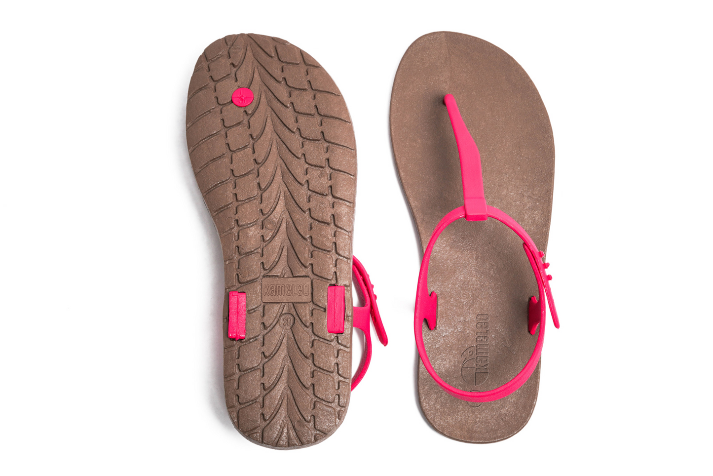 Saily Brown Sole Pink Strap