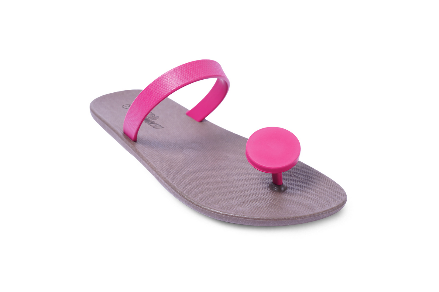 Poppi Dot Brown Sole Pink Strap