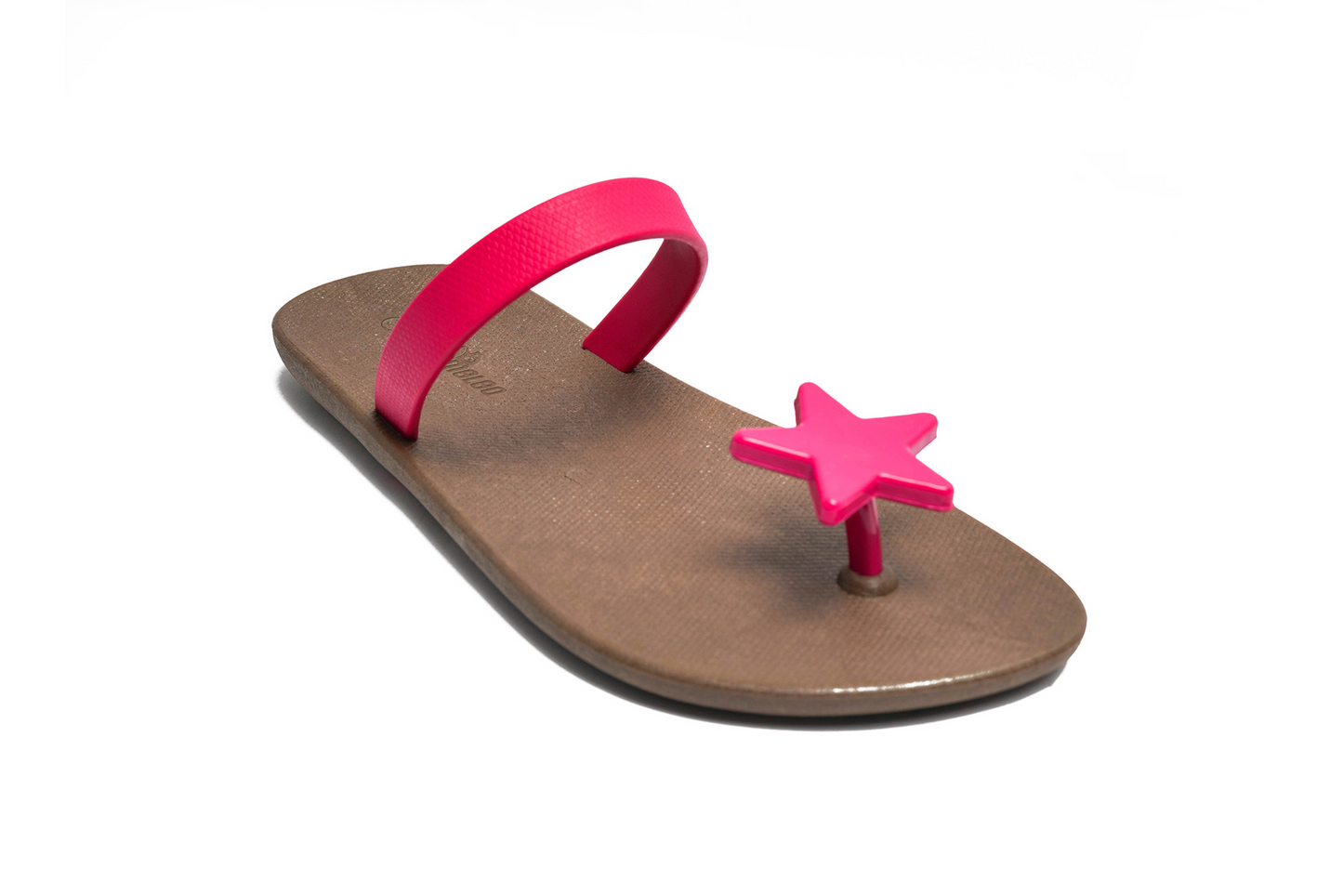 Poppi Star Brown Sole Pink Strap