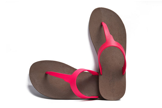 Thongs Brown Sole Pink Strap