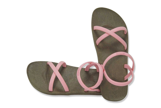 Cross Slim Brown Sole LightPink Strap