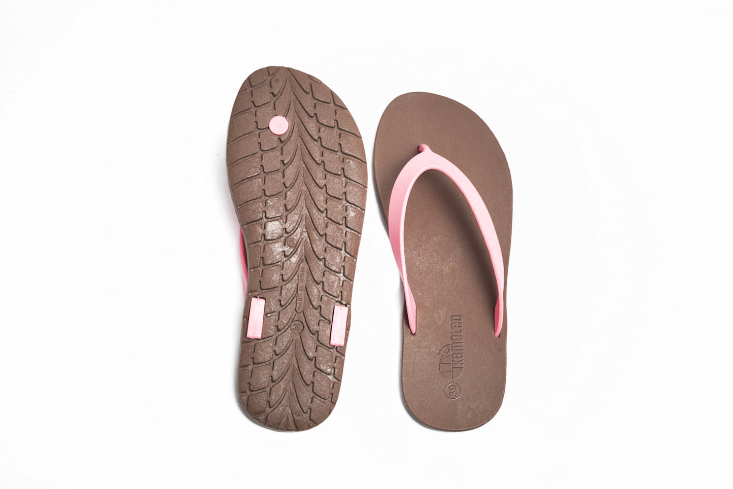 Flippy Brown Sole LightPink Strap
