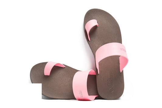 Pop Thumb Brown Sole LightPink Strap