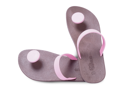 Poppi Dot Brown Sole LightPink Strap