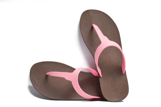 Thongs Brown Sole LightPink Strap