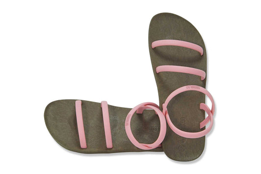 Twin Slim Brown Sole LightPink Strap