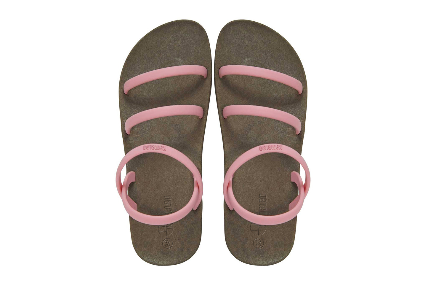 Twin Slim Brown Sole LightPink Strap