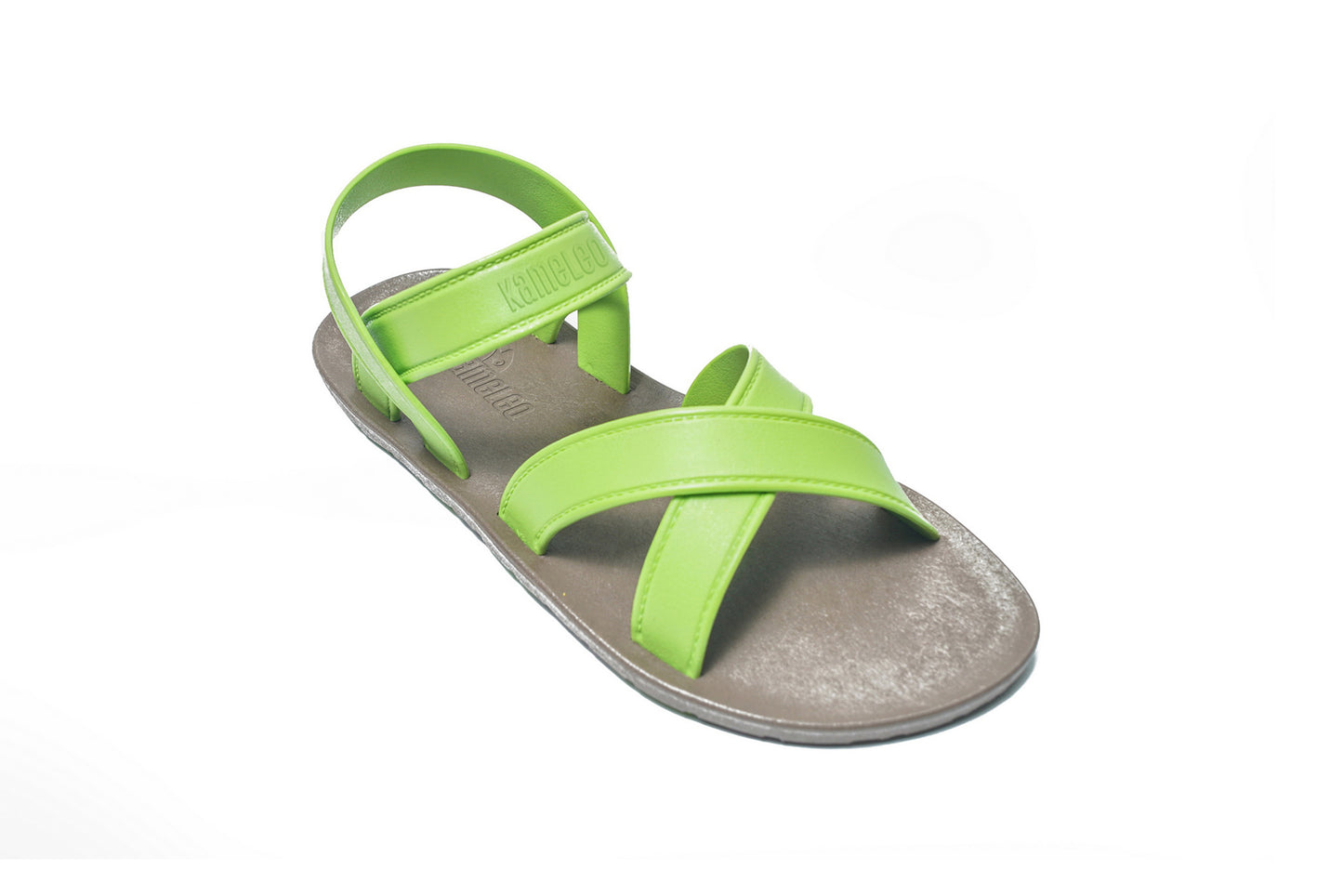 Cross Plus Kids Brown Sole Lime Strap