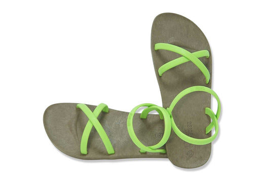 Cross Slim Brown Sole Lime Strap