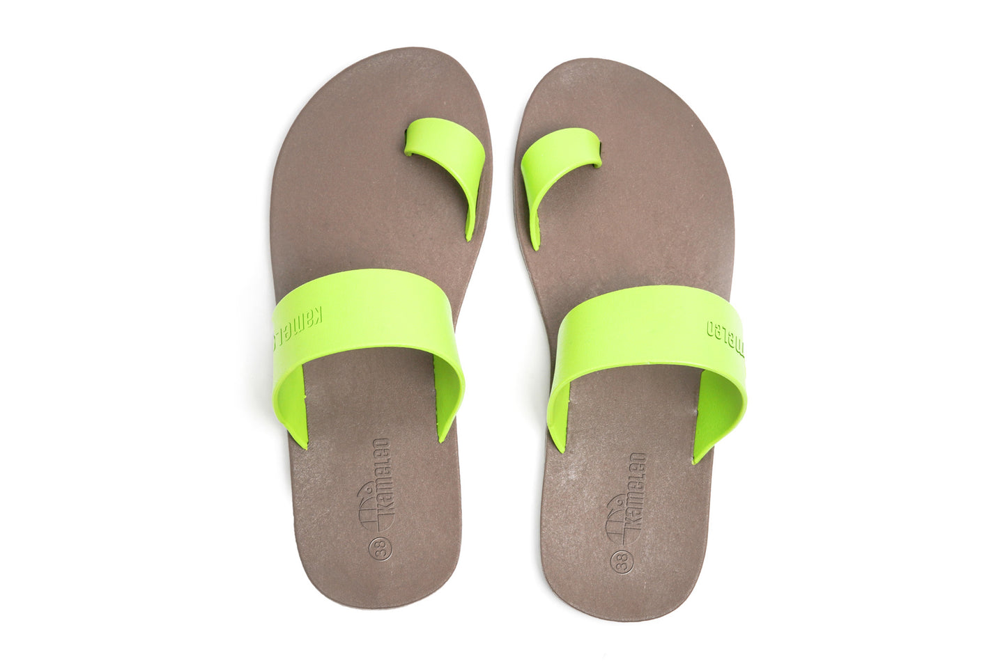 Pop Thumb Brown Sole Lime Strap