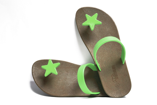 Poppi Star Brown Sole Lime Strap