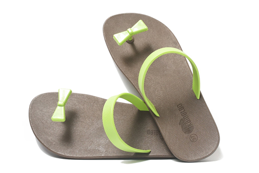Poppi Bow Brown Sole Lime Strap
