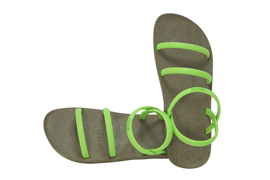 Twin Slim Brown Sole Lime Strap