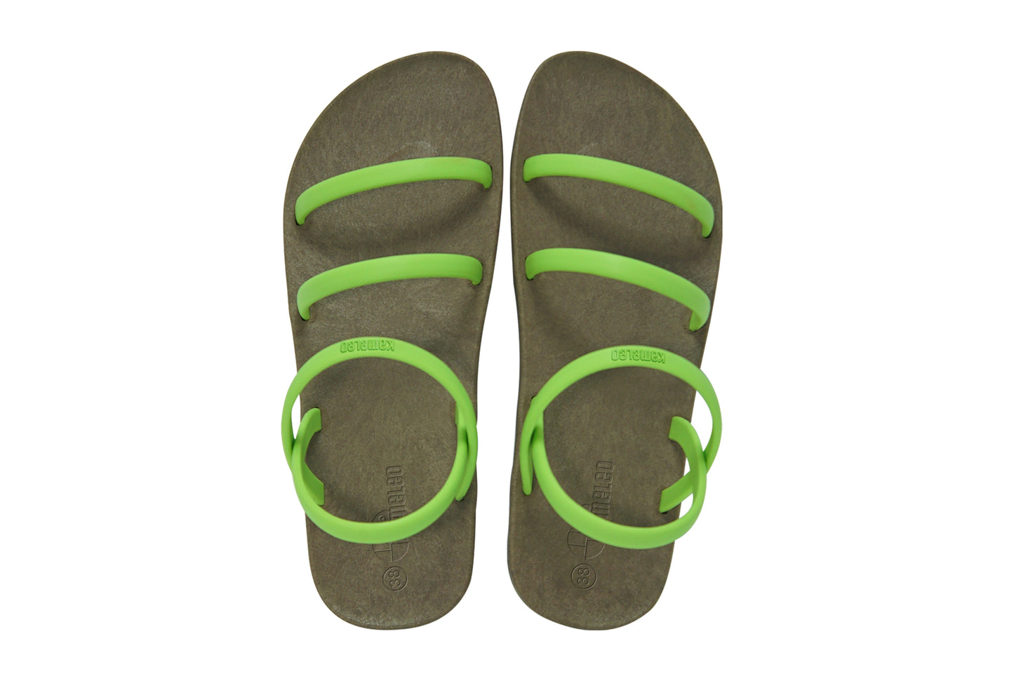 Twin Slim Brown Sole Lime Strap