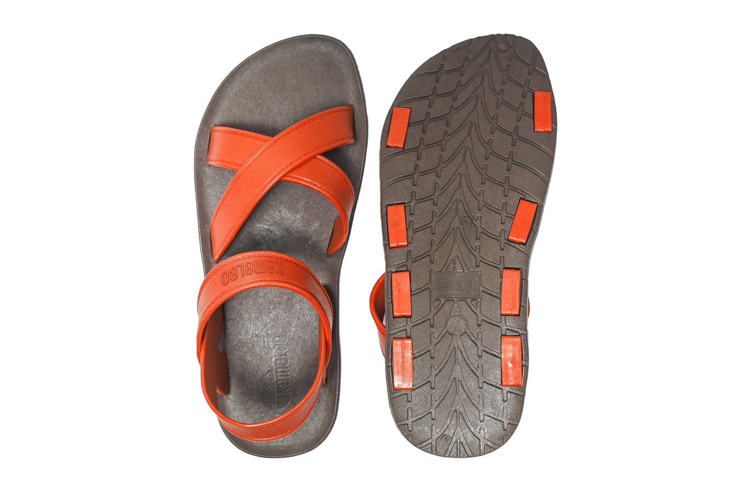 Cross Plus Kids Brown Sole Orange Strap