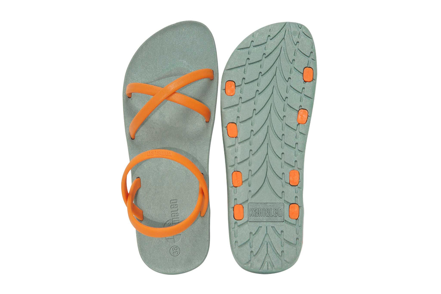 Cross Slim Grey Sole Orange Strap