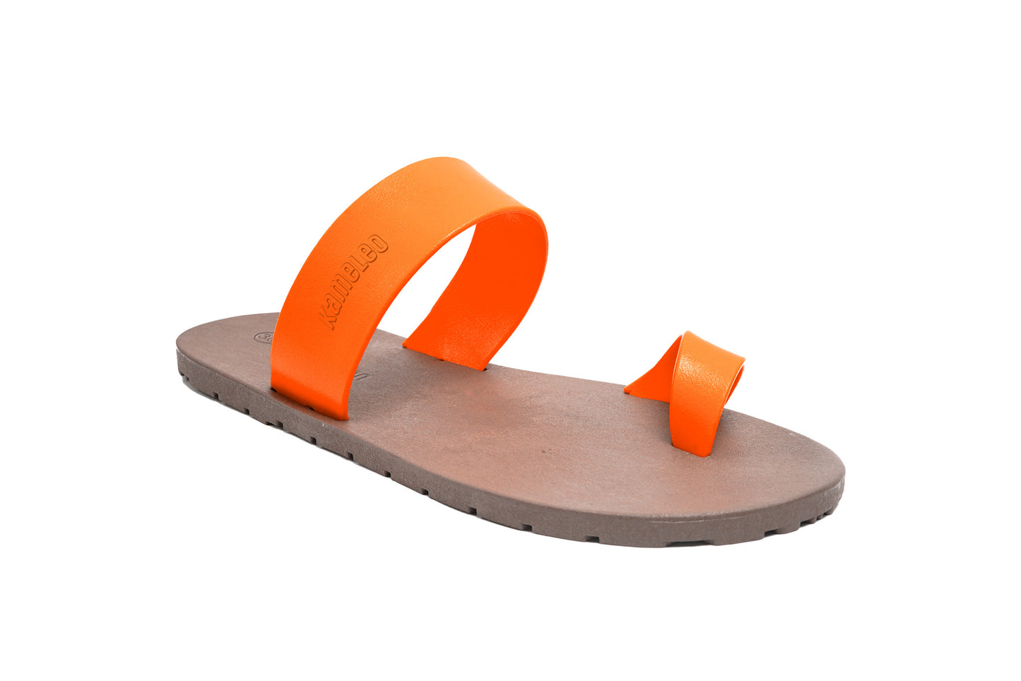 Pop Thumb Brown Sole Orange Strap