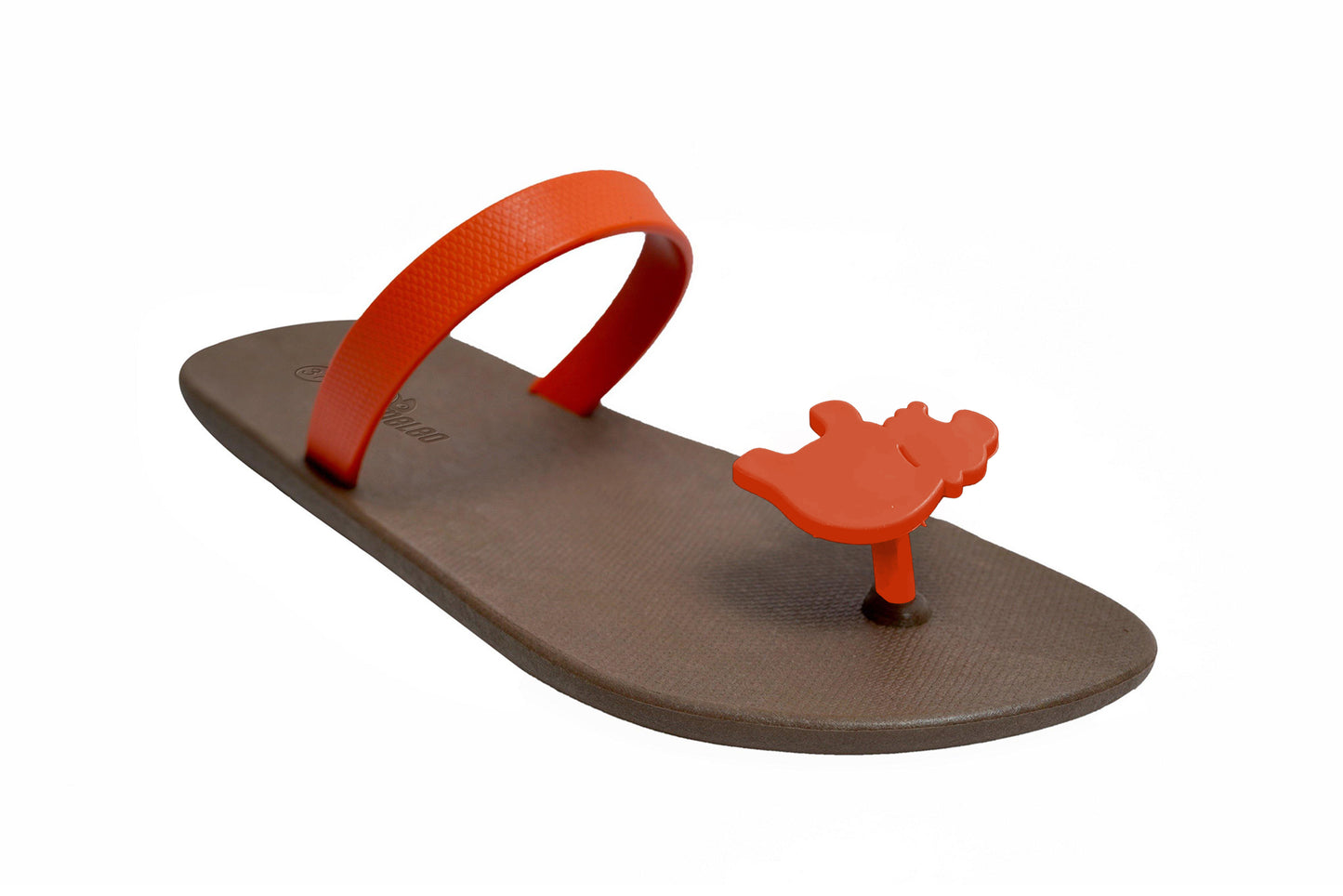 Poppi Hippo Brown Sole Orange Strap