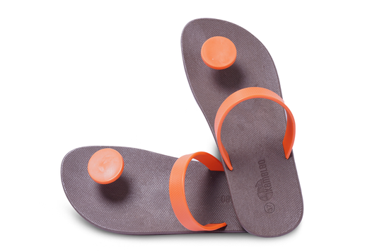 Poppi Dot Brown Sole Orange Strap