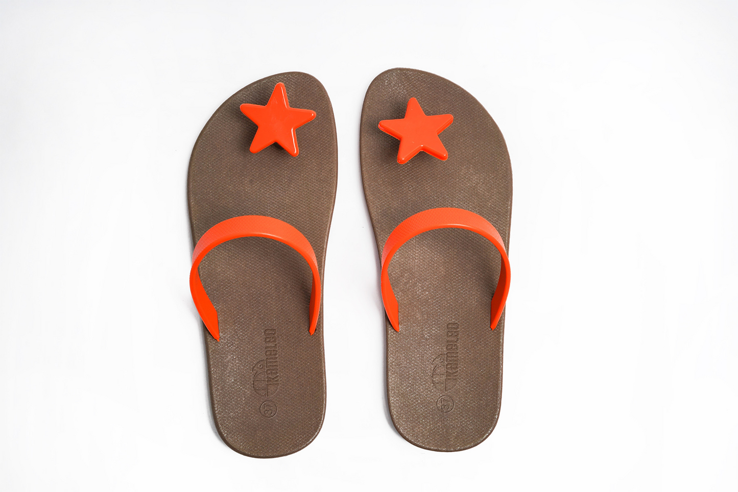 Poppi Star Brown Sole Orange Strap