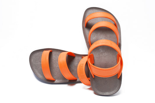 Twin Plus Brown Sole Orange Strap